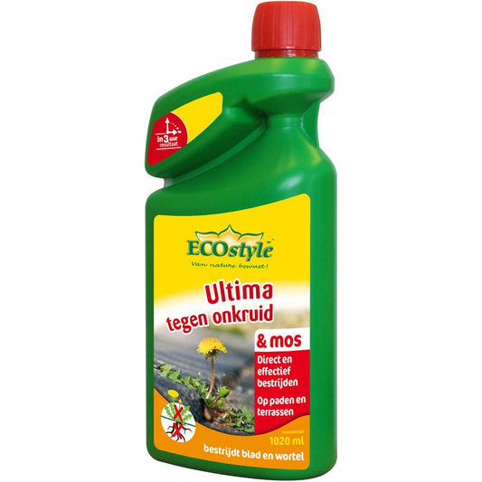 EcoStyle Ultima mauvaises herbes et mousses 1020 ml concentré sans glyphosate
