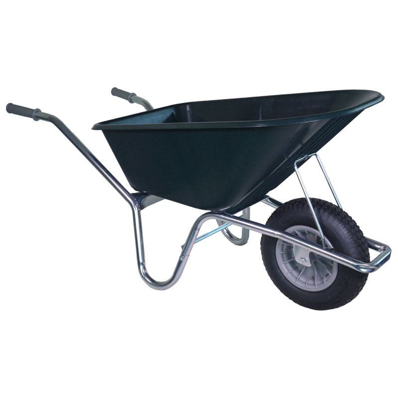 Brouette cadre galvanisé 100 lt plastique vert